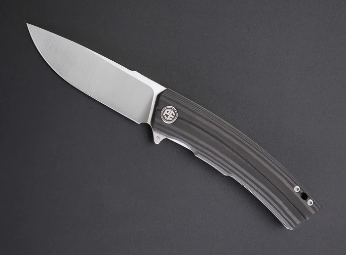 Petrified Fish Magazine Folding Knife, D2 Blade, Carbon Fiber, PFP02CS